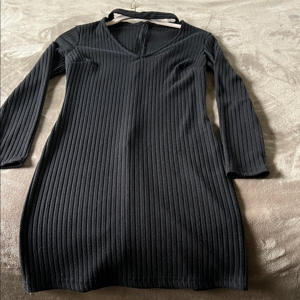Simplee Apparel Black Long Sleeve Dress